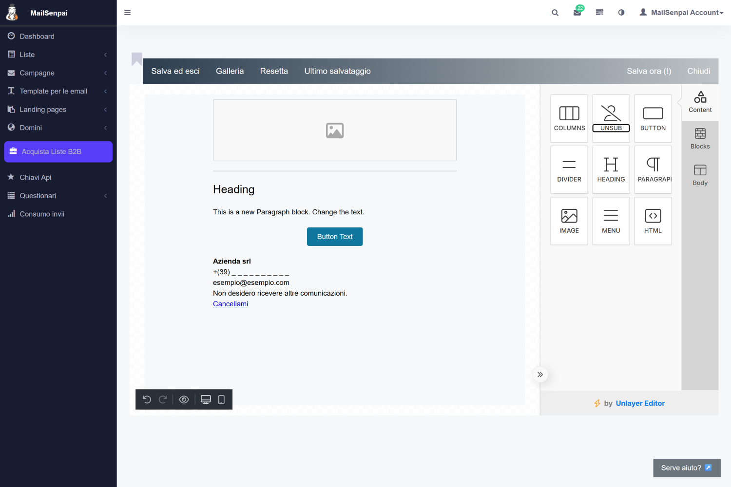Mailsenpai screenshot