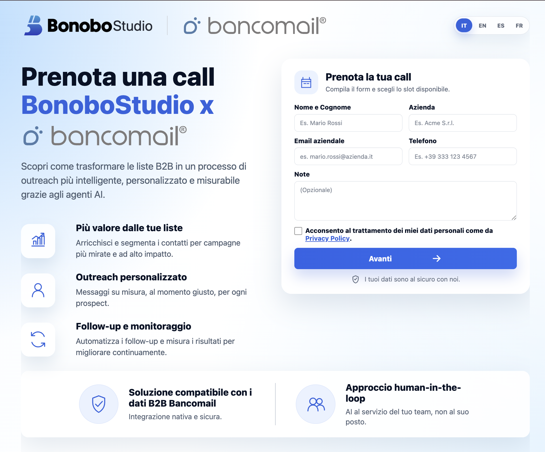 Bancomail BonoboStudio Benefit